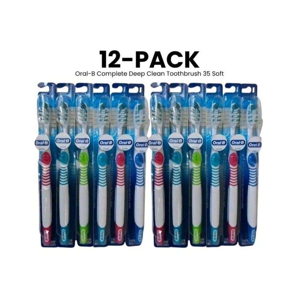 12 Pack Oral-B Indicator 35sft Soft Adult Manual Toothbrushes Multicolor